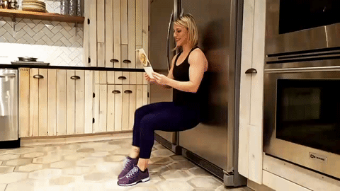easy exercises-in-the-kitchen-wall-sits-HelloFresh