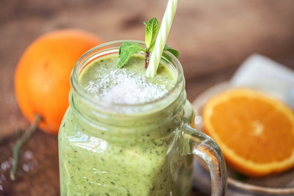 green foods-spinach-coconut-smoothie-HelloFresh