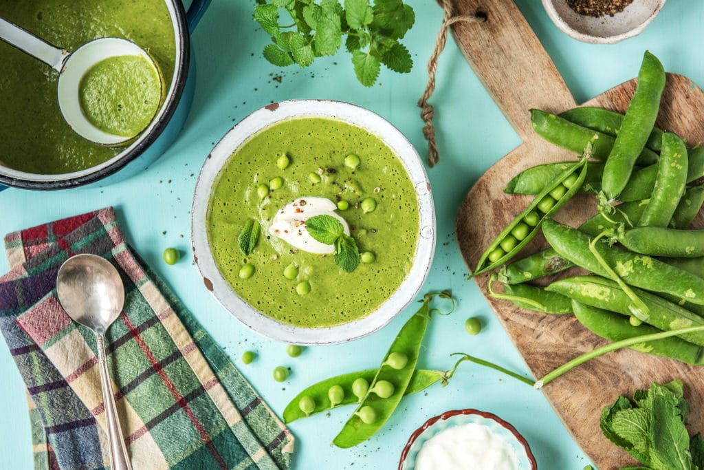 how to cook peas-recipe-HelloFresh-spring-pea-mint-soup