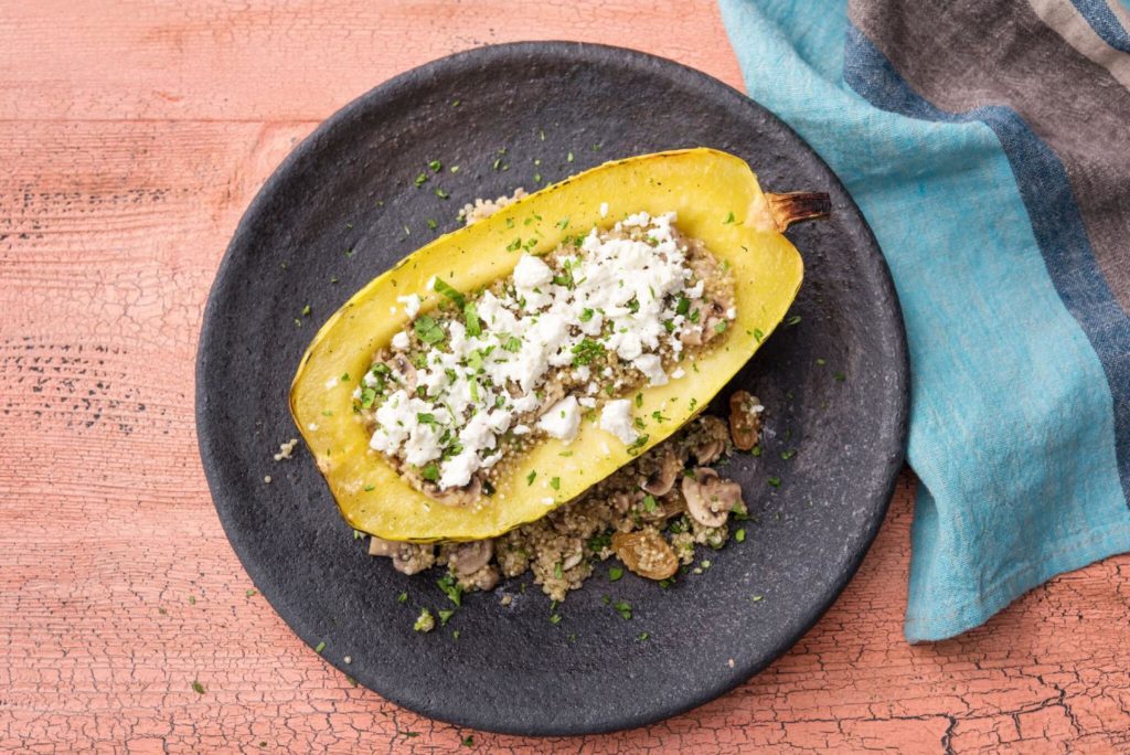 cilantro recipes-reservation-in-HelloFresh-quinoa-stuffed-squash-boat