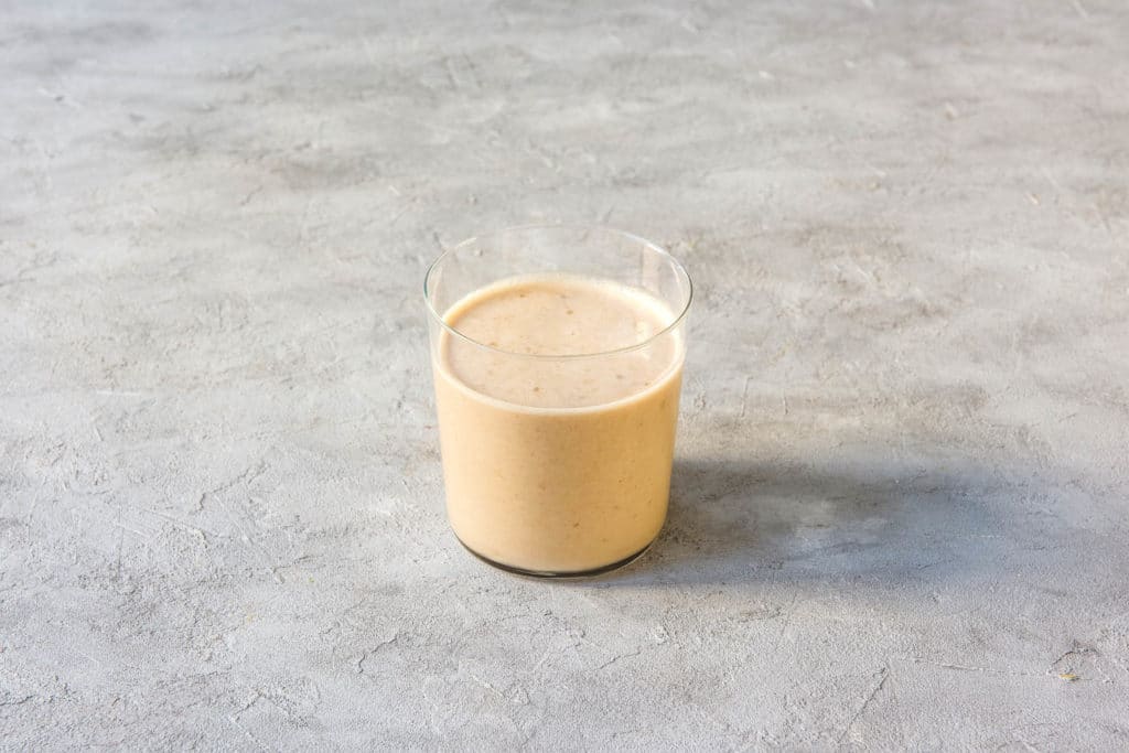 different colored tahini smoothies-banana-peanut-butter-recipe-HelloFresh