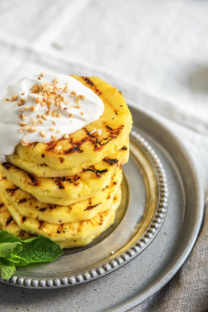 how to grill pineapple-coconut whipped cream-HelloFresh