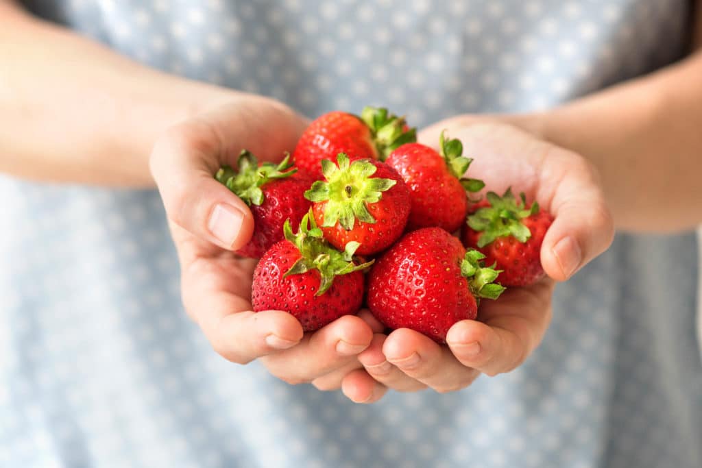 s'mores dip-handful strawberries-HelloFresh