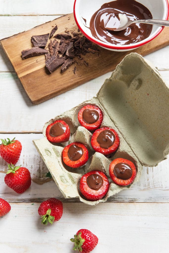 s'mores dip-chocolate filled strawberries-HelloFresh