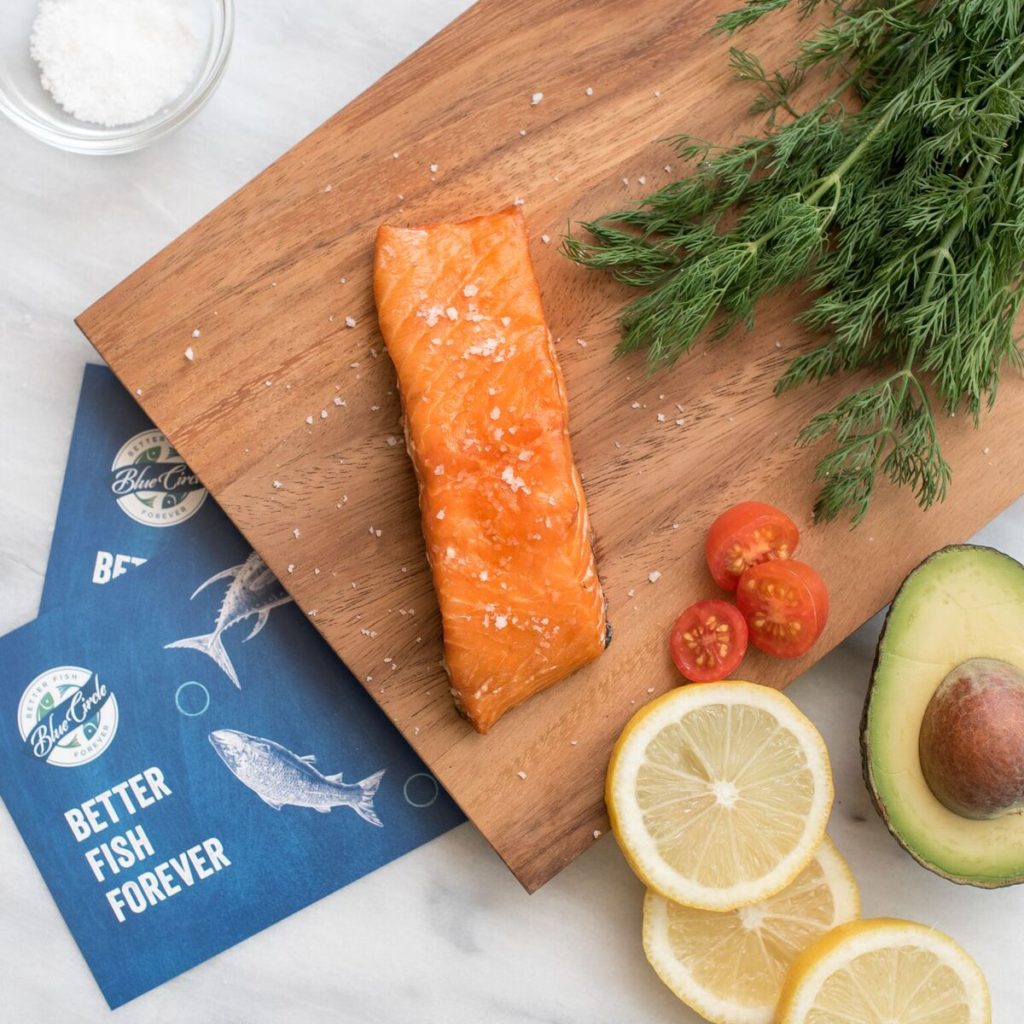 easy salmon recipe-blue circle-HelloFresh