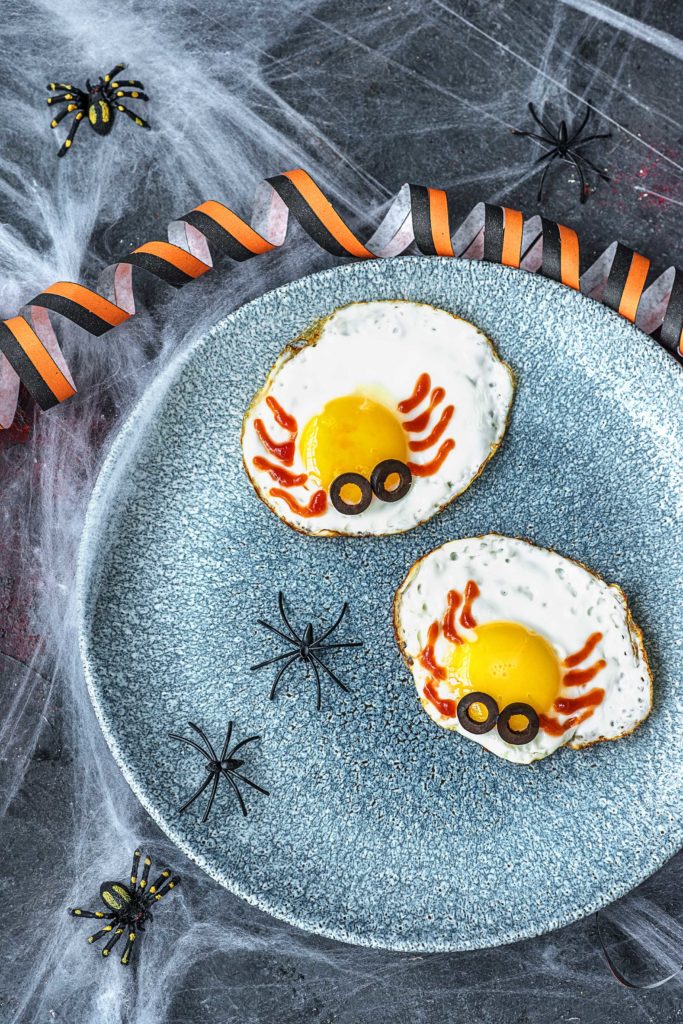 easy egg recipes-Halloween-HelloFresh-spider-eggs
