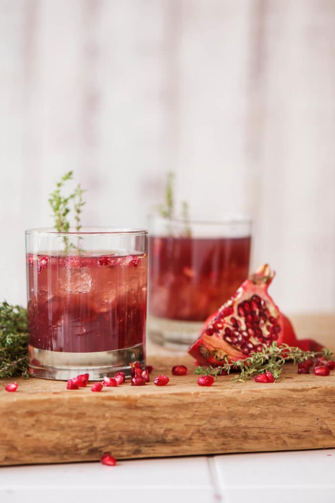 holiday drinks-pomegranate-mocktail-HelloFresh