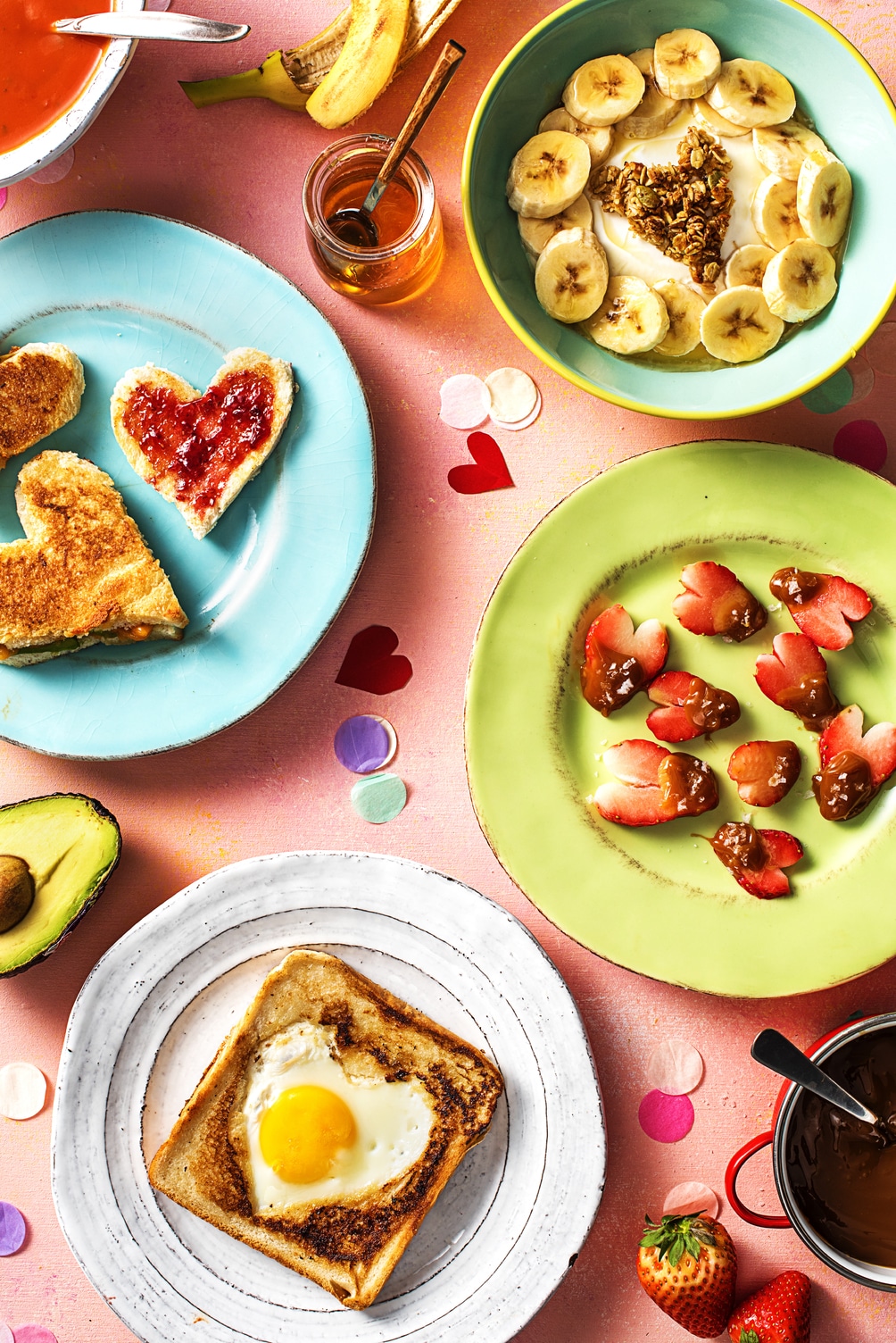 valentine's day breakfast-HelloFresh-table