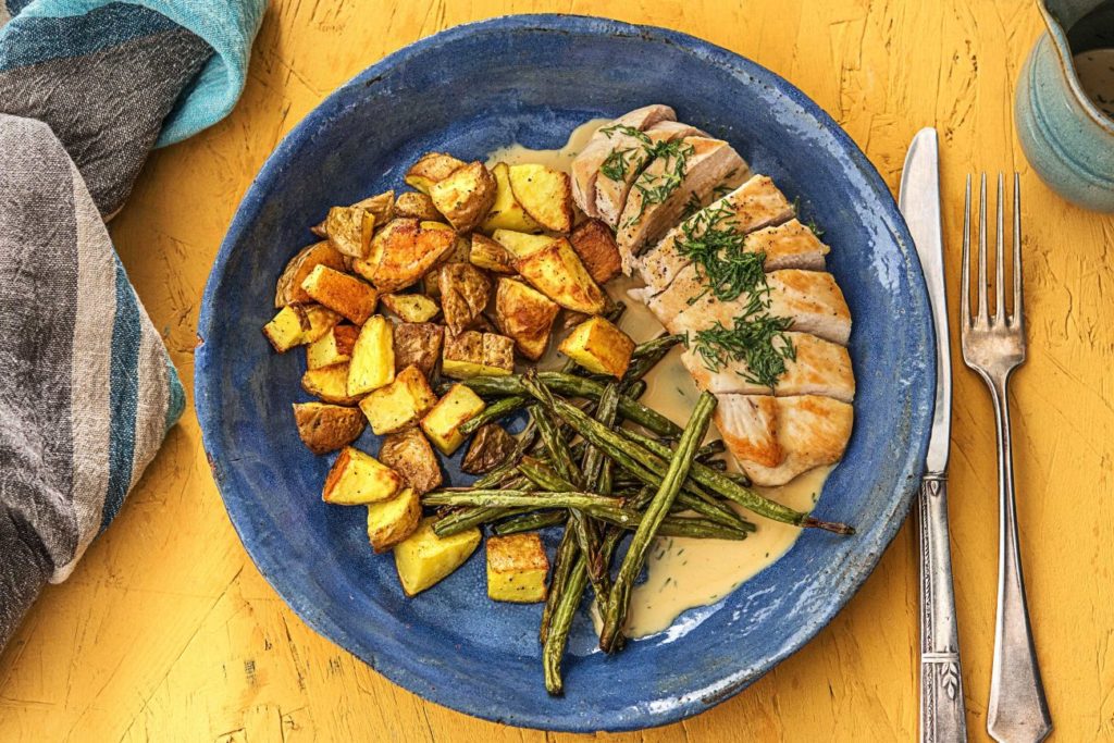 recipes with dill-HelloFresh-chicken-potatoes-green-beans