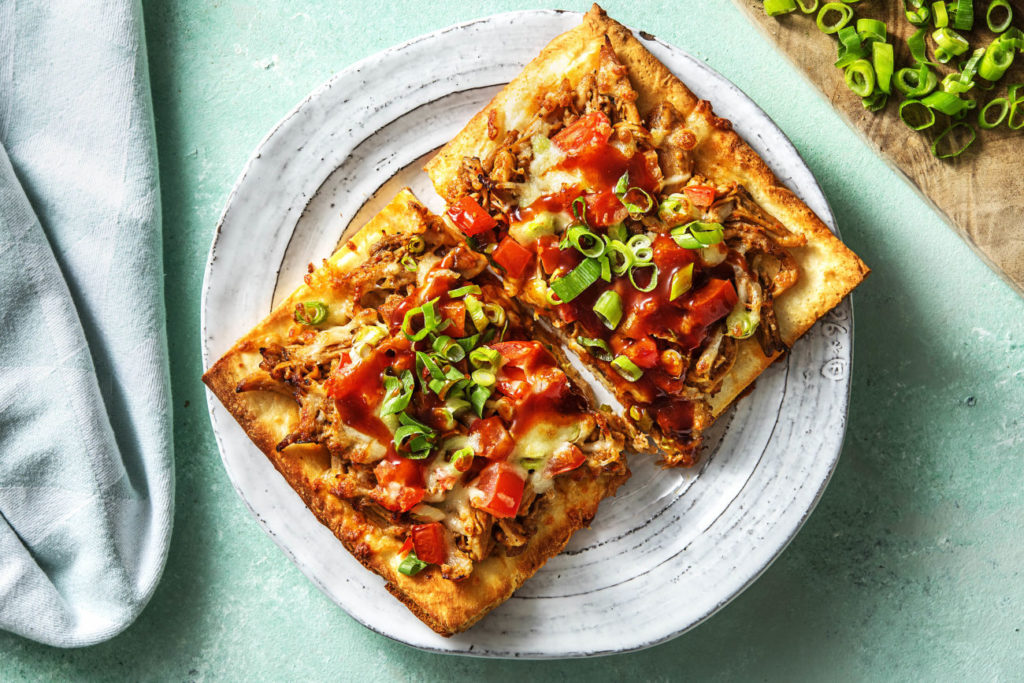 quick and easy recipes-20-minute-meals-HelloFresh-barbecue-pulled-pork-flatbreads