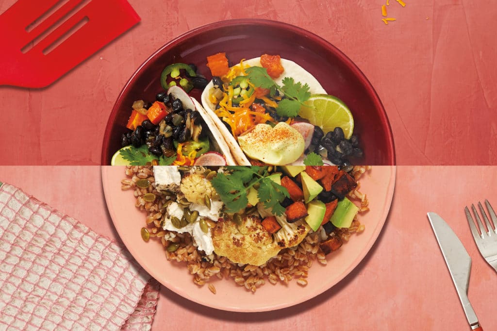 easy lunch ideas for work-veggie-tacos-grain-bowl-dinner-2-lunch-HelloFresh