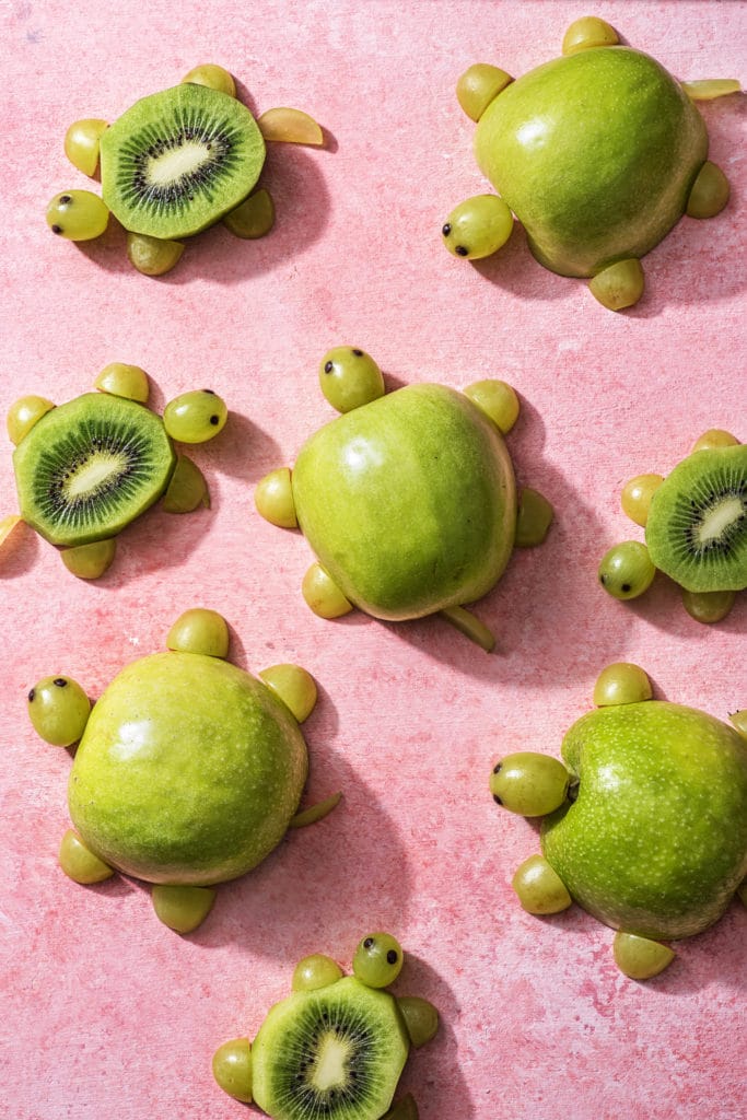 snack ideas for kids-kiwi-apple-turtles-HelloFresh
