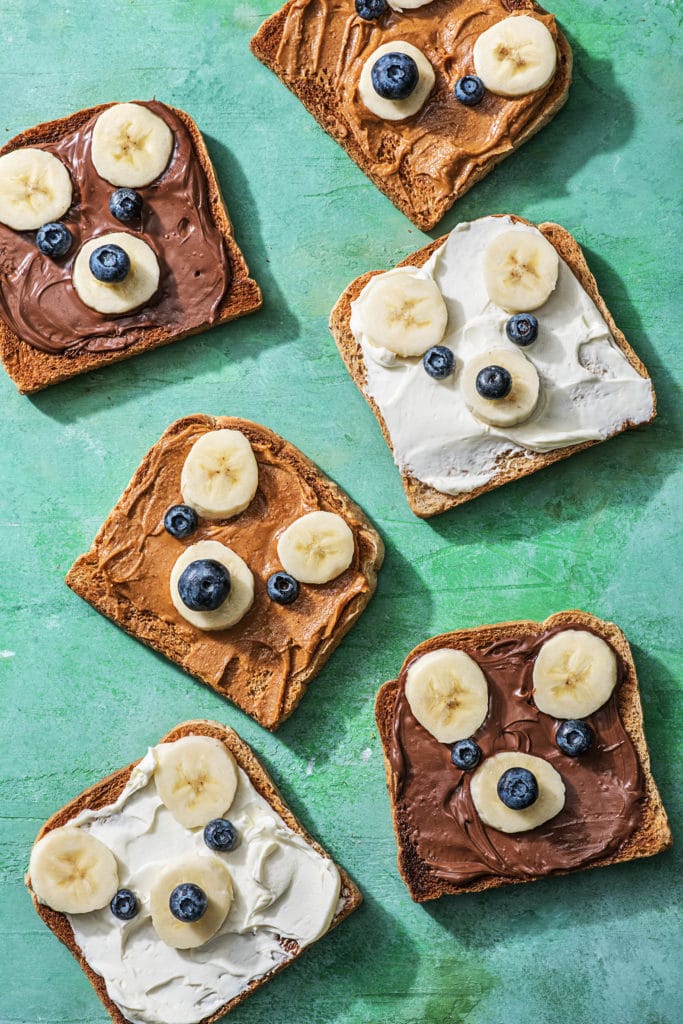 snack ideas for kids-bear-toast-HelloFresh