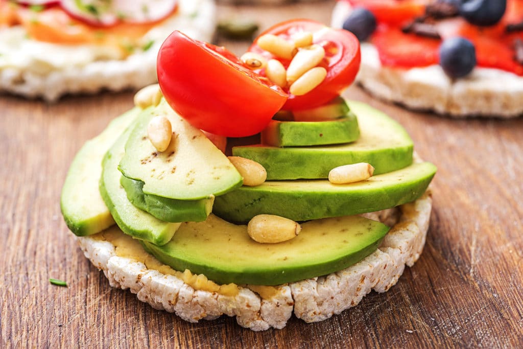 easy snacks-rice cakes-avocado-tomatoes-HelloFresh