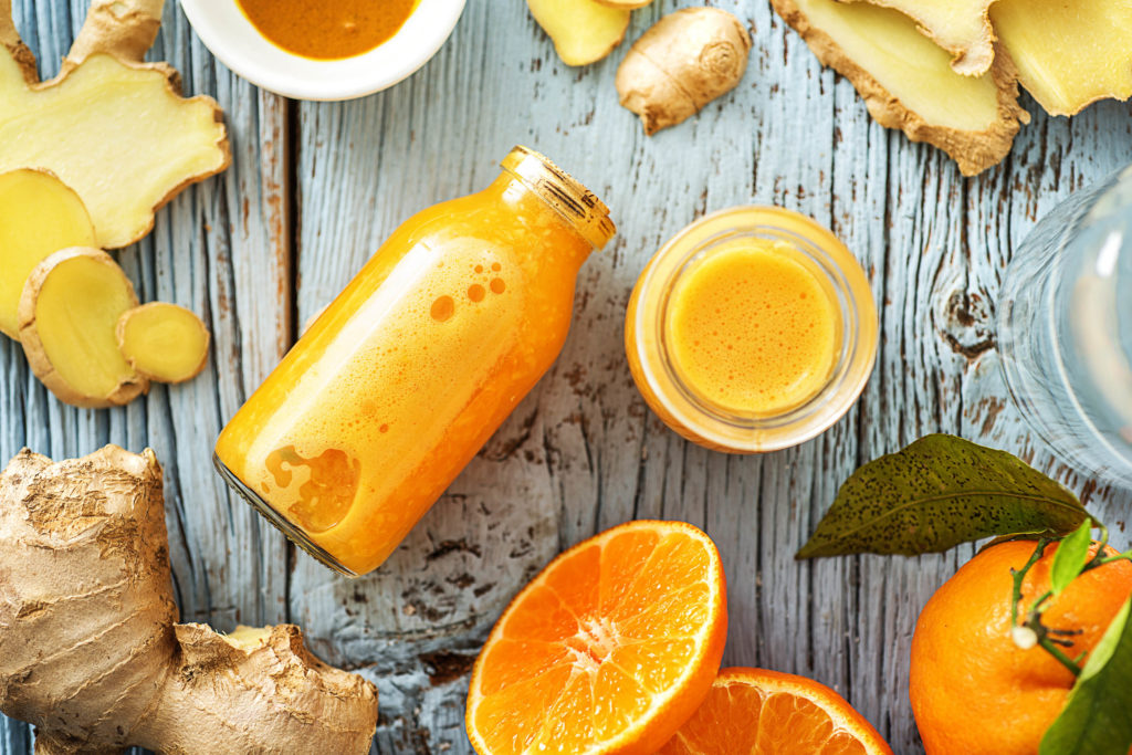 ginger shot-HelloFresh-recipe-turmeric-tangerine