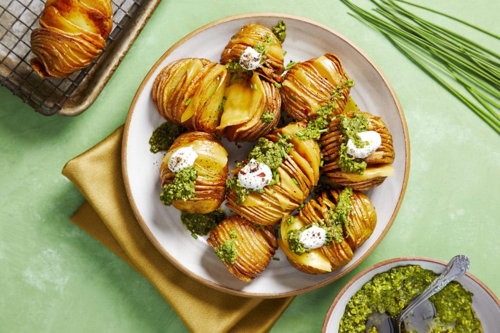 4 St. Patrick's Day Recipes - Hasselback Potatoes