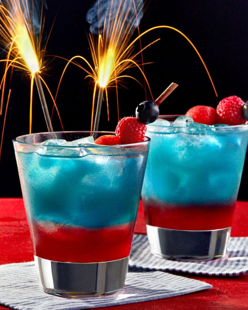Red White and Blue recipes cocktails
