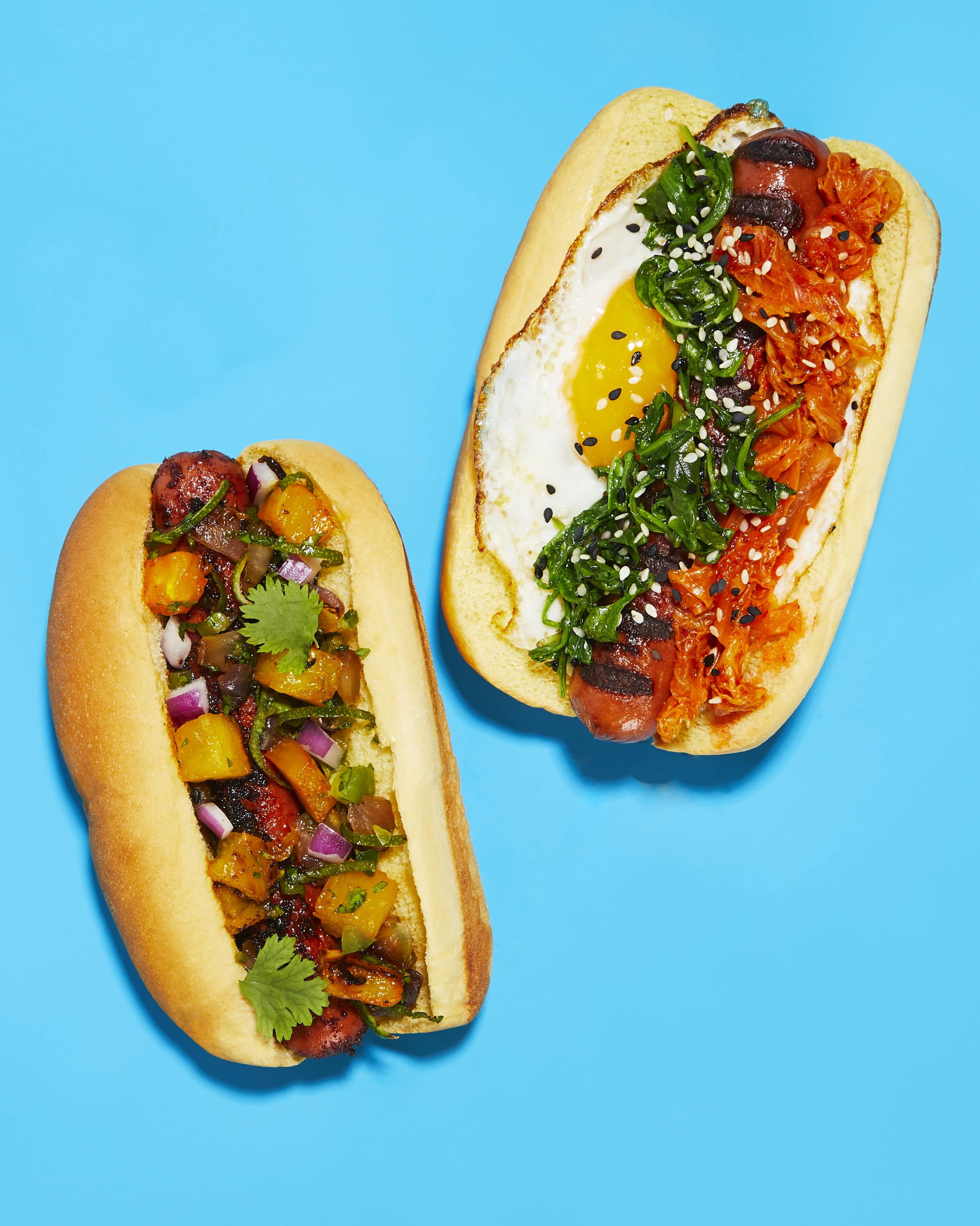 Caribbean Jerk Hot Dog + Bibimbap Dog