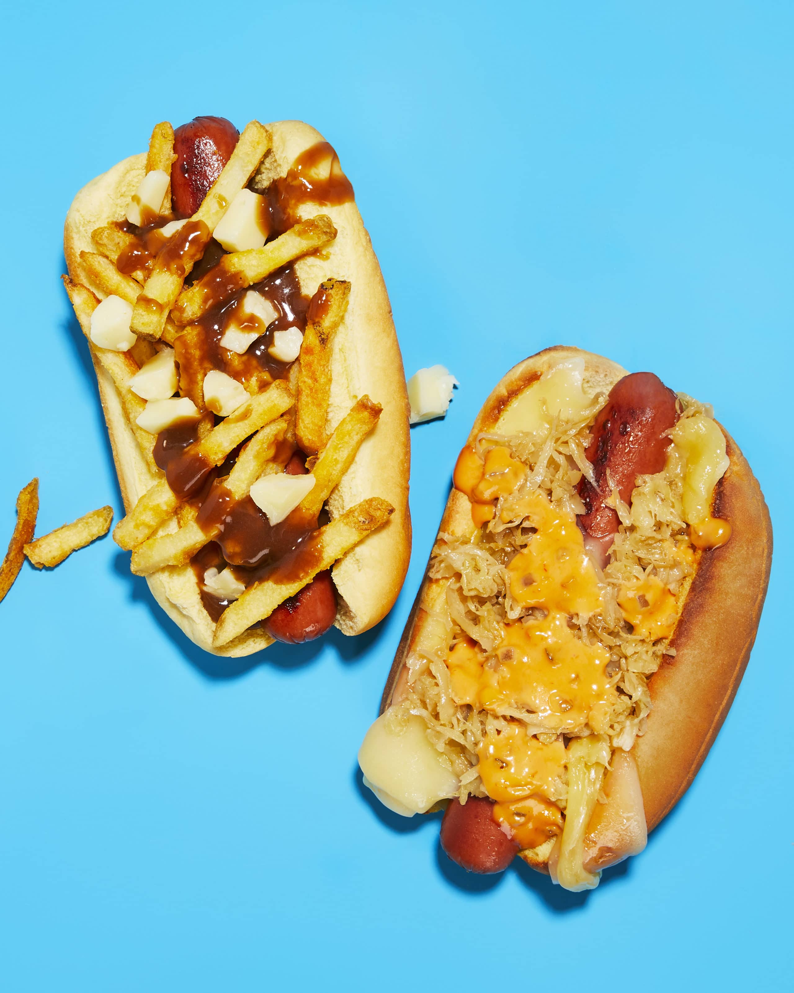 Poutine + Reuben Style Hot Dog